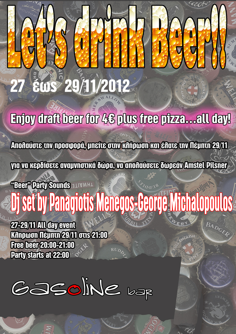 Let’s Drink Beer @ Gazoline 27/11 – 29/11