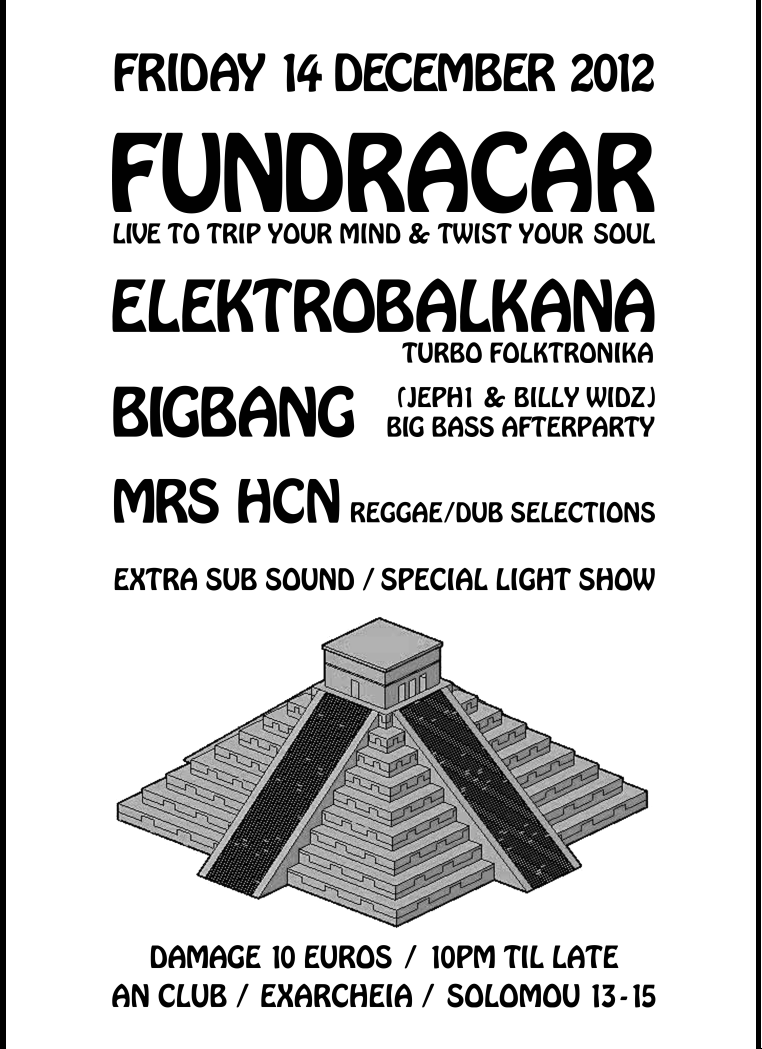 FUNDRACAR + ELEKTROBALKANA LIVE! 14.12.12