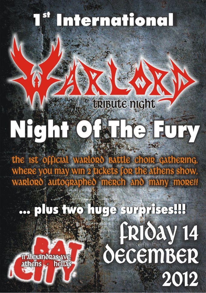 1ο International Night of the Fury: 14/12@ Bat City Club