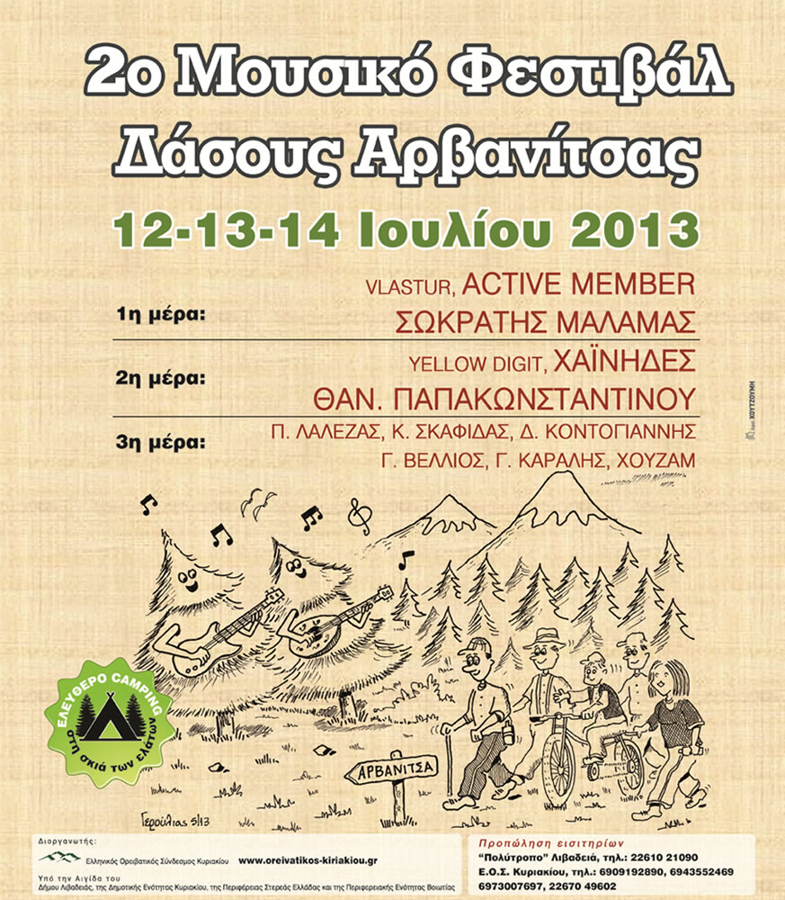 2ο Μουσικό Φεστιβάλ Δάσους Αρβανίτσας