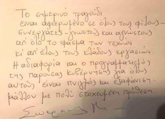 Ο Σωκράτης Μάλαμας παίρνει θέση για την αδιαφορία της κυβέρνησης!